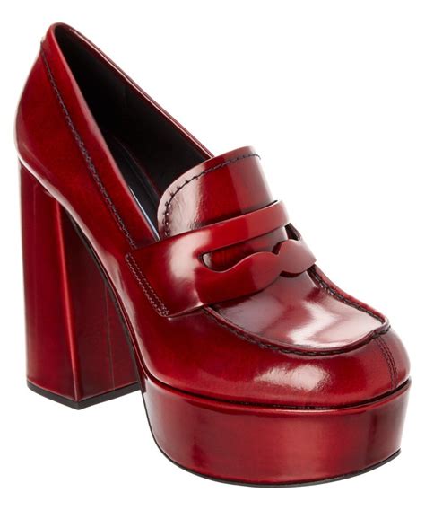 prada loafers red|platform loafers prada.